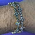 5ct Round Cut Aquamarine Sapphire Tennis Bracelet For Men