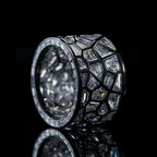 4.8ct Irregular Cut White Sapphire Band For Men
