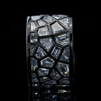 4.8ct Irregular Cut White Sapphire Band For Men