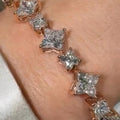 4ct Pear-shaped Sterling Silver Rose Gold Plated Handmade Luxury Bracelet