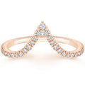 Moissanite Classic V Shape Design Round Cut Women's Wedding Band