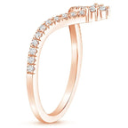 Moissanite Classic V Shape Design Round Cut Women's Wedding Band